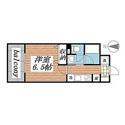 名古屋市営桜通線 高岳駅 徒歩3分の賃貸マンション 4階1Kの間取り