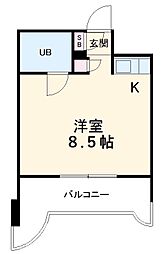 名古屋市営名城線 大曽根駅 徒歩5分の賃貸マンション 5階ワンルームの間取り