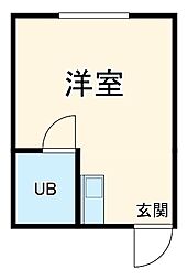 Ｇ1ビル大曽根 4階ワンルームの間取り