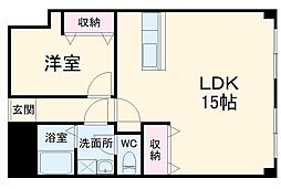 アーバンプラザＡ 4階1LDKの間取り
