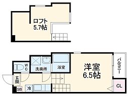 名古屋市営桜通線 車道駅 徒歩9分の賃貸アパート 1階1SKの間取り