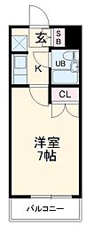 京王相模原線 京王永山駅 徒歩12分の賃貸マンション 3階1Kの間取り