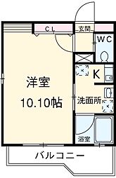 Ｓｕｎ　Ｓｔａｔｅ大曽根 4階1Kの間取り