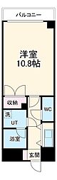 名古屋市営桜通線 国際センター駅 徒歩5分の賃貸マンション 10階1Kの間取り