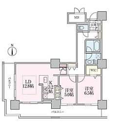 東京メトロ日比谷線 南千住駅 徒歩5分の賃貸マンション 10階2LDKの間取り