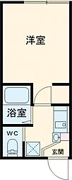 ＳＩＮＣＲＥＡＳＥ代田橋 3階ワンルームの間取り