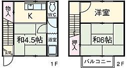 コーポ総和 1階2Kの間取り