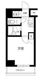 西武池袋線 中村橋駅 徒歩7分の賃貸マンション 3階1Kの間取り