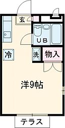 京王井の頭線 高井戸駅 徒歩13分の賃貸アパート 1階ワンルームの間取り