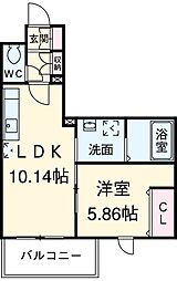 京王井の頭線 浜田山駅 徒歩3分の賃貸マンション 4階1LDKの間取り