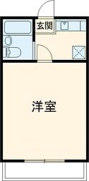 京王線 桜上水駅 徒歩6分の賃貸アパート 1階1Kの間取り