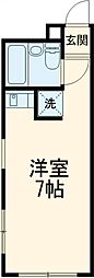 サンライト高井戸 2階ワンルームの間取り