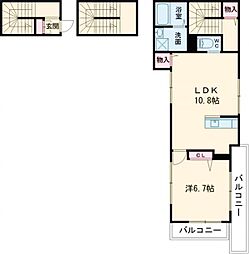 京王線 芦花公園駅 徒歩7分の賃貸アパート 3階1LDKの間取り