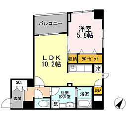 ポルト　ドゥ　ヴァンドーム 4階1LDKの間取り