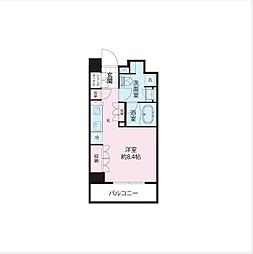 ステラコート洗足 3階ワンルームの間取り