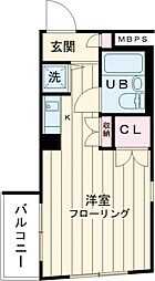 ダイホープラザ桜台 3階ワンルームの間取り