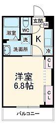 JR南武線 中野島駅 徒歩9分の賃貸アパート 1階1Kの間取り