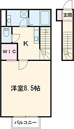 イル・ロトーレＣ 2階1Kの間取り