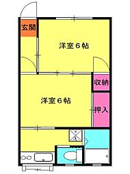 グリーンヒルズ池上 2Kの間取図画像