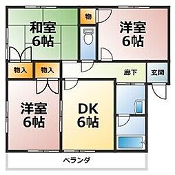 間取図画像 3DK