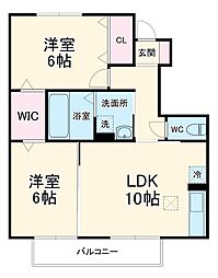 名鉄西尾線 福地駅 バス8分 寺津二ツ家下車 徒歩14分の賃貸アパート 1階2LDKの間取り
