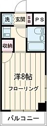 JR高崎線 高崎駅 徒歩9分の賃貸マンション 3階1Kの間取り
