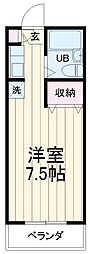 アーバニーハイム柴崎 3階1Kの間取り