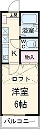 アパート 1Kの間取図画像