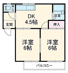 間取図画像 2DK