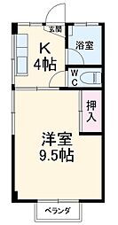 東葉高速鉄道 船橋日大前駅 徒歩21分の賃貸マンション 1階1Kの間取り