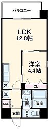 S-FORT名駅南五丁目 2階1LDKの間取り