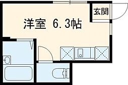 アペックス・南小岩 1階ワンルームの間取り