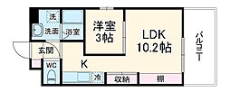 アビタシオン名駅南 1LDKの間取図画像