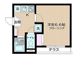 ｋｅｉ　ｈａｉｍ　Ｈｉｒａｉ 1階1Kの間取り