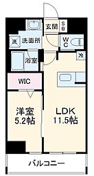 アリエッタNagoya 10階1LDKの間取り