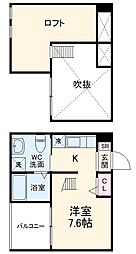 Ｈａｕｓ　Ｒｕｈｅ　高畑 1階ワンルームの間取り