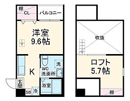 シャマー・ウィラ 1階1Kの間取り