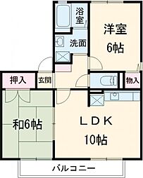 ボナール杉本 2階2LDKの間取り