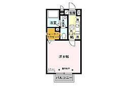 Ｓｔａｒ　Ｖａｌｌｅｙ 1階1Kの間取り