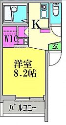 ルネコート亀有A棟 ワンルームの間取図画像