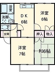 間取図画像 3DK