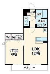 つくばエクスプレス 八潮駅 徒歩4分の賃貸アパート 3階1LDKの間取り