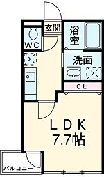 名古屋市営桜通線 瑞穂区役所駅 徒歩15分の賃貸アパート 1階1Kの間取り