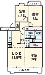 間取図画像 3LDK