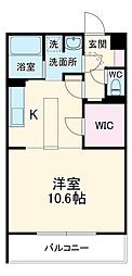 シャルム南野 ワンルームの間取図画像