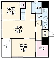 ＡＺＭＯＮＤ 7階2LDKの間取り