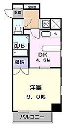 アイネシュタット 9階1DKの間取り