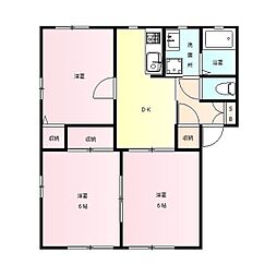 サニーコートＡ 1階3DKの間取り