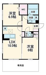 ＭＵＭｃｏｕｒｔ 1階2LDKの間取り