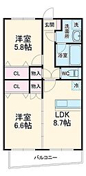 間取図画像 2LDK